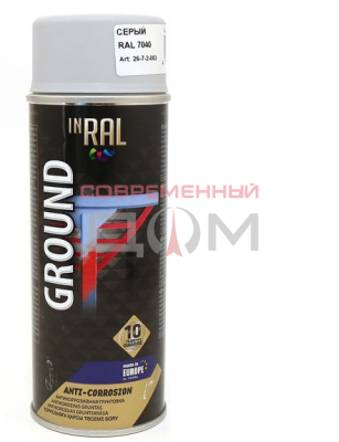 Грунт аэроз.INRAL GROUND RAL7040 400мл антикоррозийный